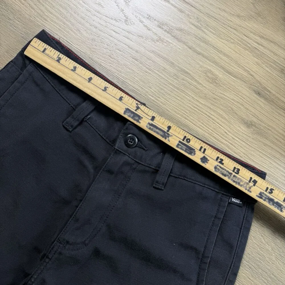 Vans Pants Men 28x30 Authentic Chino Relaxed Taper Fit Black Skater Grunge